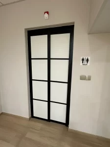 Black frame toilet